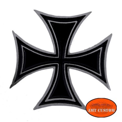 Badge black Iron Cross biker Pin custom kustom for vest jackets harley trike