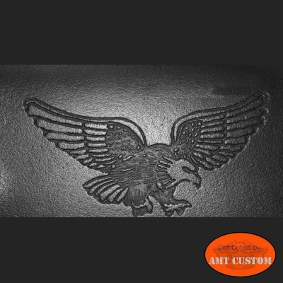 Leather wallet Biker Eagle Harley detail view custom