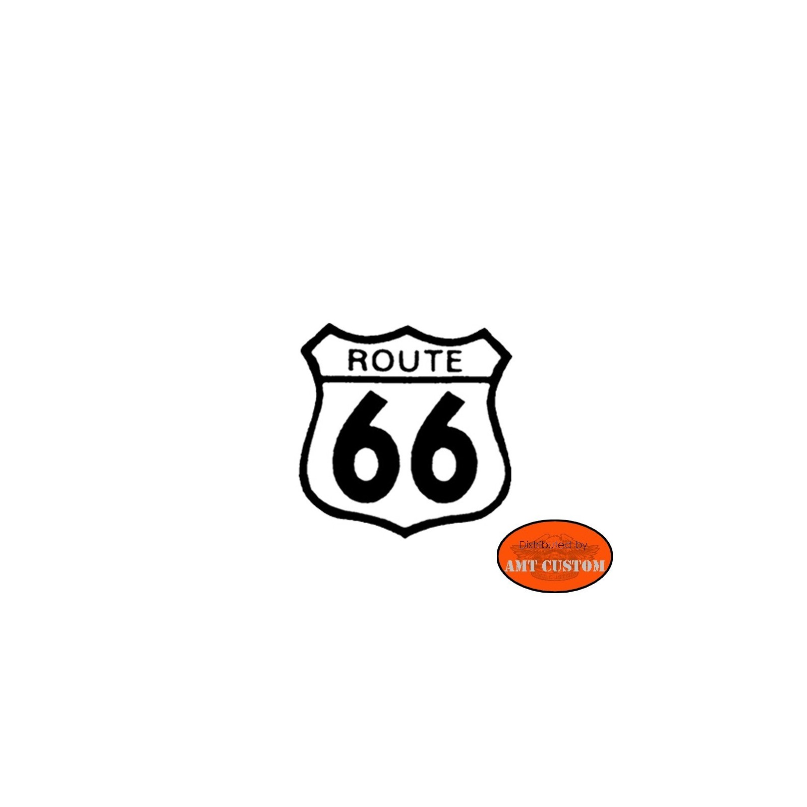 Stickers de Casque Route 66 Moto Custom Highway