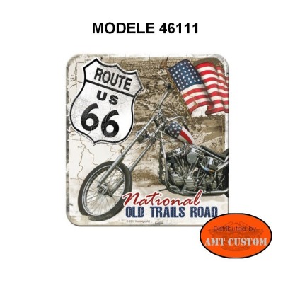 Sous-verre Route 66 moto custom harley