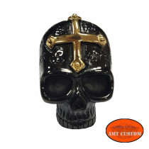 Skull Black and Cross Gold Ring motorcycles custom
