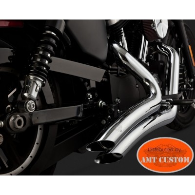 Echappement courbé Sportster Chrome Harley XL833 - XL1200 - Custom - Iron - Forty Eight - Seventy two - Super Low