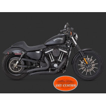 Sportster Big Radius Black Exhaust Harley XL833 - XL1200 - Custom - Iron - Forty Eight - Seventy two - Super Low