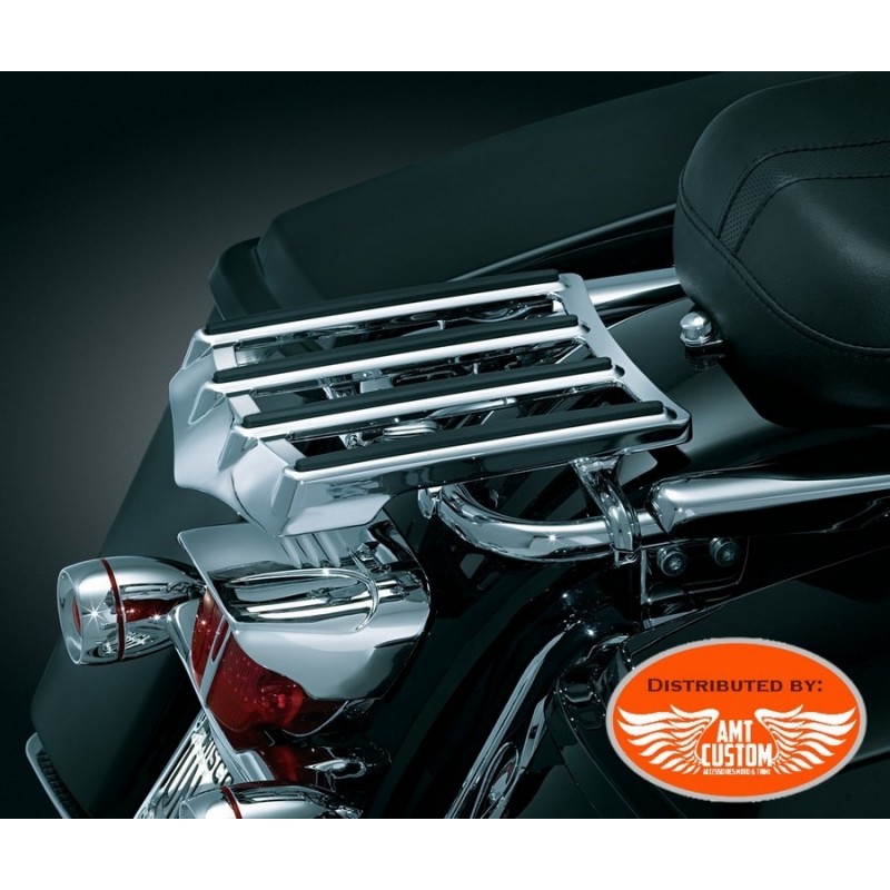 Chrome XMT-MOTOR Moto 2-Up Porte-bagages détachable Adapté pour Harley Touring Road King Street Glide 2009-2020 
