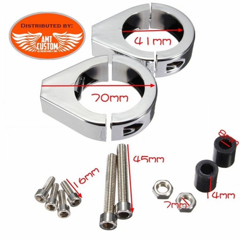 Universal compact clamps for tube of 25mm motorcycles