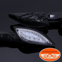 Pair of indicators LED Skeleton Hand Black custom motorcycle Harley
