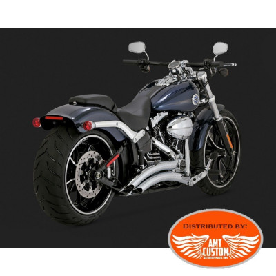 Softail Big Radius Chrome Exhaust for Harley Davidson