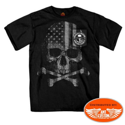 Skull bones biker tee-shirt