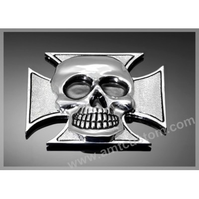 Emblème autocollant Croix de Malte Tête de mort Skull Sticker motorcycle