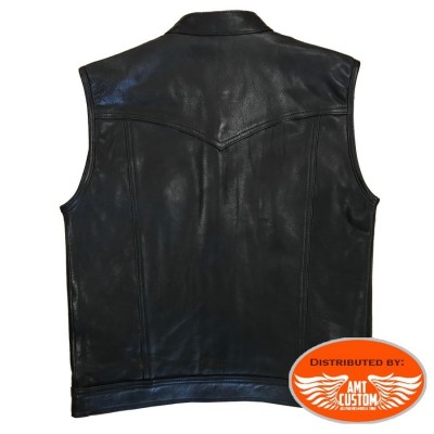 Leather vest type Sons of Anarchy motorcycle
