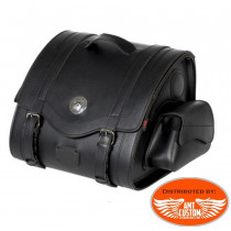 Tek leather Suitcase 47 litres plain or with studs Sissy bar &  pack Bag motorcycles, Trikes