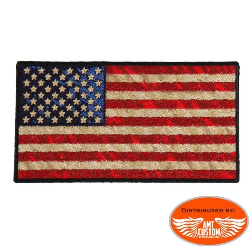 Patch ecusson imprime drapeau usa etats unis americain vintage 
