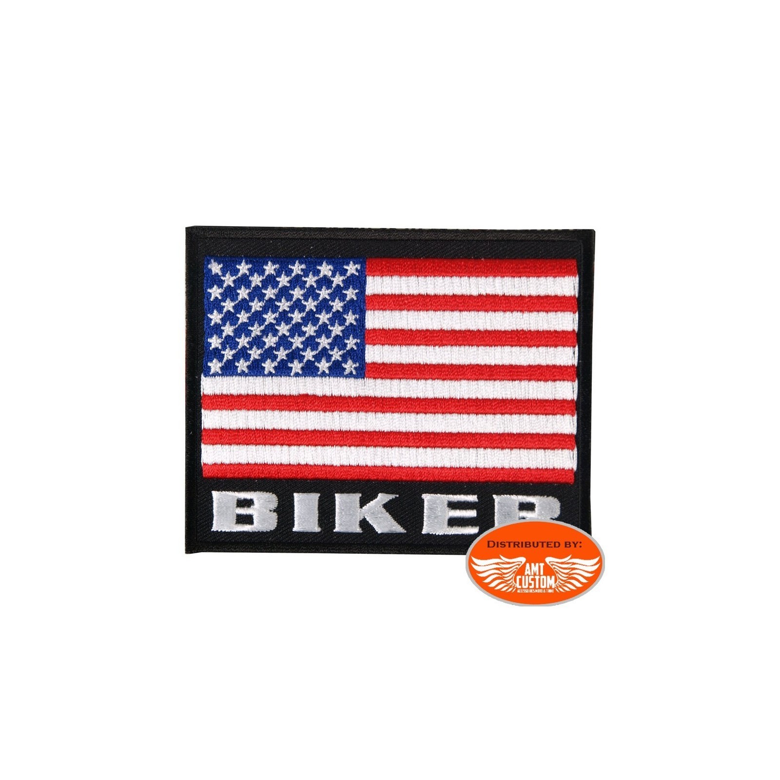 ,Décoration Patch écusson  tête de mort  drapeau  US Bikers,custom,USA 