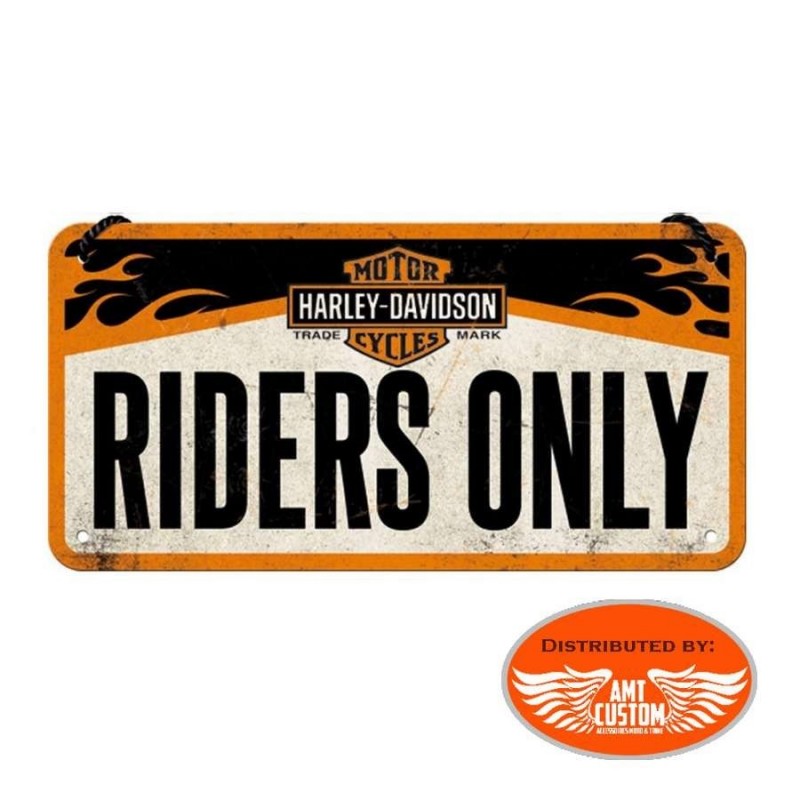 Plaque Harley Davidson "Riders Only" décorative 