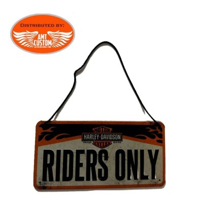 Plaque Harley Davidson "Riders Only" décorative details