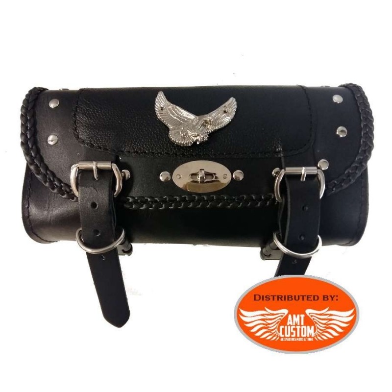 Leather Tools Bags Eagle- motorcycle Custom front view