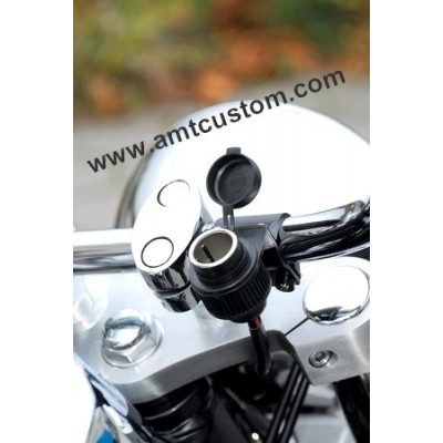 Prise Guidon moto 12V GPS, Téléphone, chargeur batterie trike quad