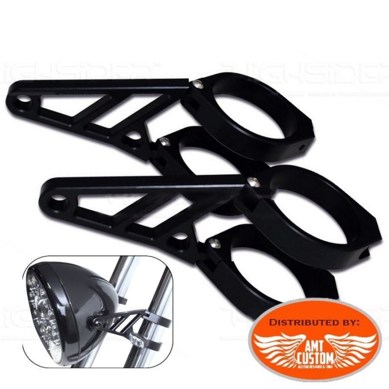 Fork mount Barcket Black from 35 to 54mm Headlight bracket for Bobbers Choppers