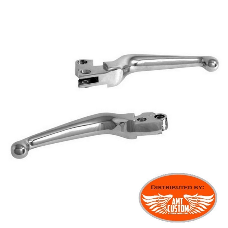 Chrome Set levers and Clutch for SPORTSTER motorcycles Harley XL883 Xl1200, Iron, Seventy Two, Forty Eight, Roadster, ...