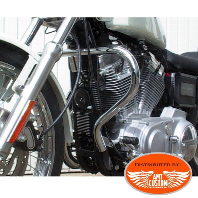 Pare-Carter pour Harley Davidson Sportster 883 Hugger 88-03 craftride hs4 Chrome 