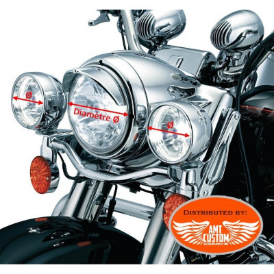 Choisir sa Visière phare Casquette Chrome - moto Custom trike