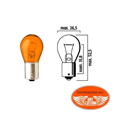 Amber Filament bulbs Turn Signa12V DC - BA15S