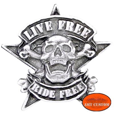 Badge Skull star Pin jacket vest bag