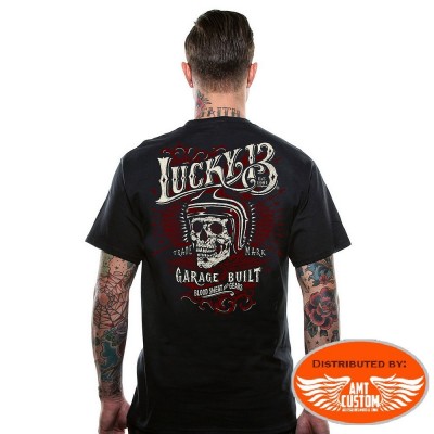 Tee-shirt Lucky 13 Skull "Garage Built"