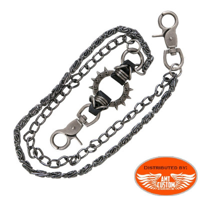 Chrome Wallet key chain motorcycle