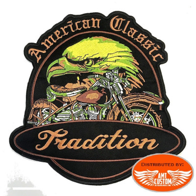 Ecusson Patch American Aigle Moto Tradition