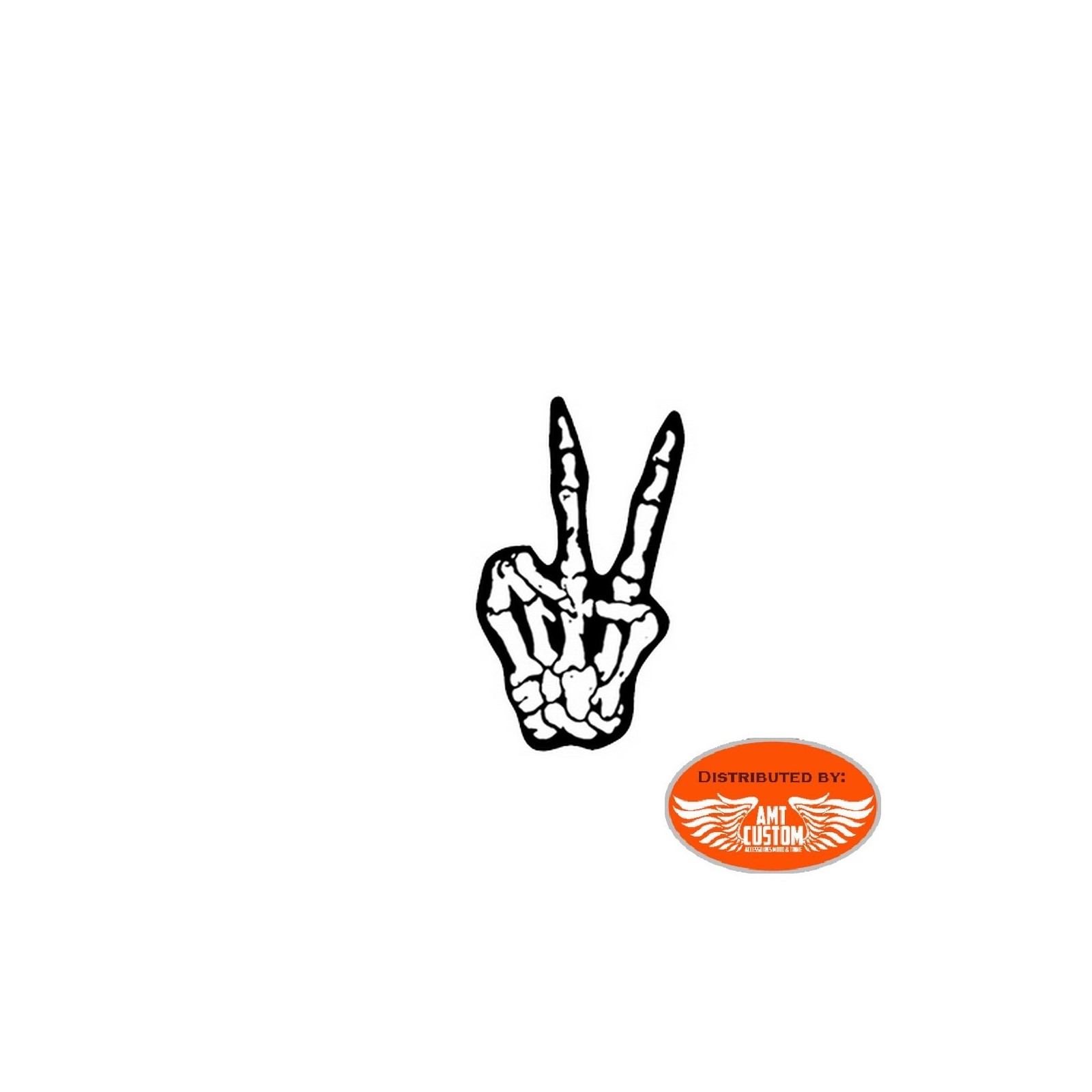 Sticker casque moto signe de la paix - TenStickers