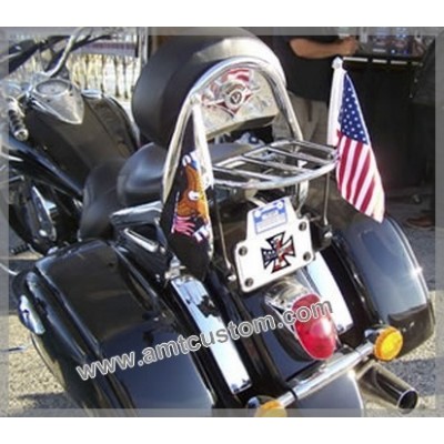 Drapeau Biker Aigle "Live To Ride" fanion moto trike custom Harley