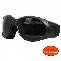 Lunettes Biker verres fumées Moto custom et Trike  protection des yeux décoartion du casque moto custom harley