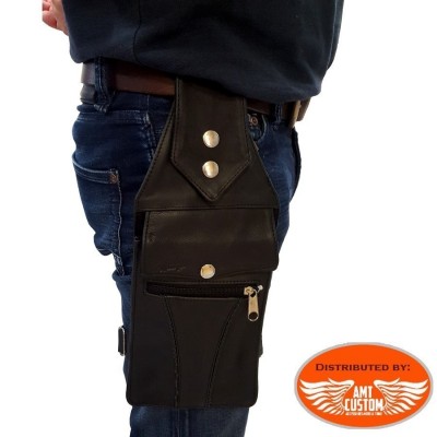 Leather leg bag  Motorcycle and Trike