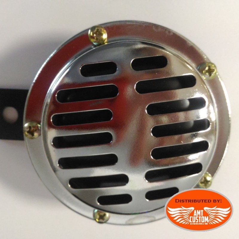 Sirènes - klaxons - interrupteurs Ref. 83/508625 Klaxon Trompette Pompe  Manuelle Chrome Classic Vintage