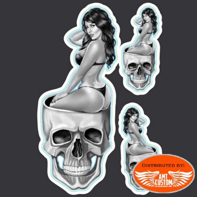 Lethal Skull & Pin'up Sticker