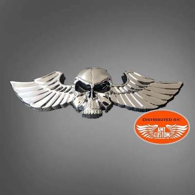 Skull and wings sticker 3D motorcycles