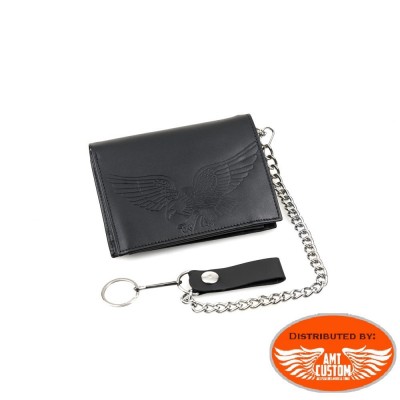 Biker Eagle leather wallet 