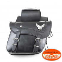 Pair of saddlebags Eagle Riders universal leather.