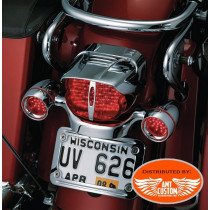 Cache phare arrière Chrome - Casquette Feux Stop pour Harley Davidson